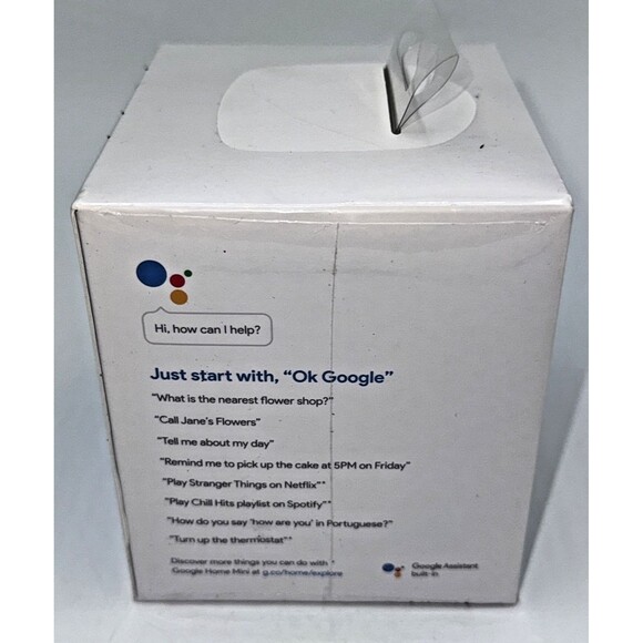 Google Home Mini 1st Gen Chalk  New Sealed Box - Picture 3 of 8